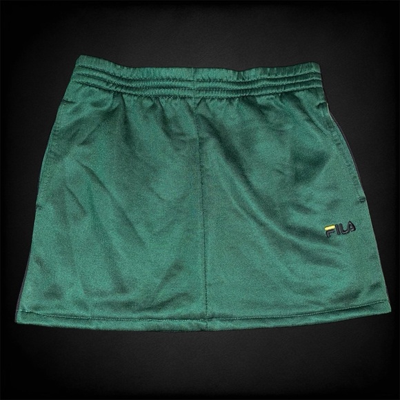 Fila Handmade Upcycled Dark Green Track Skirt - Picture 2 of 7
